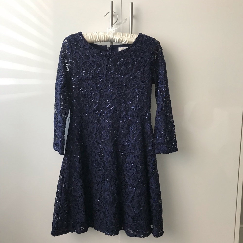 Girls Navy blue party dress size 12 by Blush